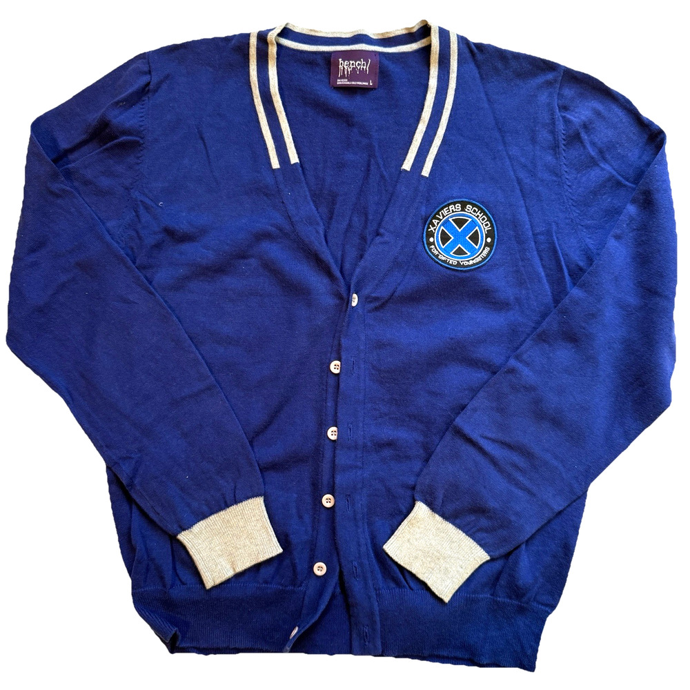 Rare Y2K Bench/ X-Men Xavier’s School Cardigan Sweater |‎ Sewn in Milan | Size L